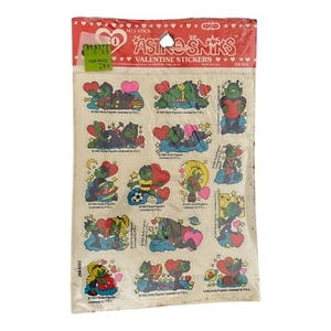 Vintage 1983 Cleo Gibson Astrosniks Valentine's Day 2 Sheets Stickers *New - Picture 1 of 2