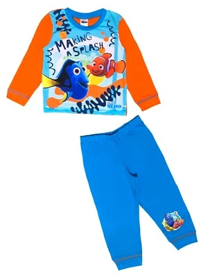 FINDING NEMO Jungen Findet Nemo Schlafanzug Fisch Dorie Größe 18 Monate - 5 Jahre orange blau
