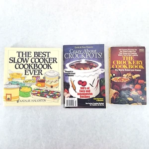 Slow Cooking Cookbook Lot Slow Cooker Books Crockpots Easy Meals Bundle Lot of 3 - Picture 1 of 14