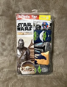 Boys Star Wars The Mandalorian & Grugo Briefs Size 8 Package of 5 NIP - Picture 1 of 12