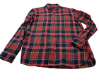 Ralph Lauen Mens M Cotton Flannel Plaid Tab Button Collar Long Sleeve Shirt