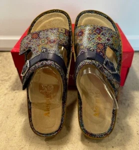 Alegria Peggy Aztec Dottie Open Toe Slip On Sandals Size 39 US 7.5  PEG-843 NEW - Picture 1 of 4