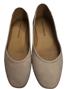LUCKY BRAND ALANYA Leather Women’s Beige Flat Shoes Size 7.5 - Bild 1 von 7