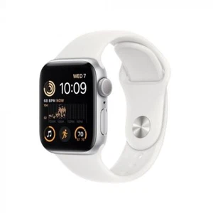 Apple Watch SE 40mm (GPS) Aluminum Silver with White Sport Band - Acceptable - Picture 1 of 2