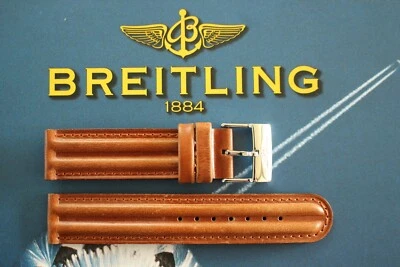 NOS 20MM MARRÓN LENGÜETA DE PANTORRILLA HEBILLA CORREA DE RELOJ DE CORREDOR CORREA DE RELOJ PARA WIDELING Foto 1 de 4