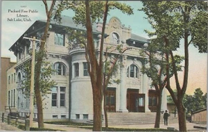 c1920s Packard Free Public Library Salt Lake City Utah postcard E247 - Picture 1 of 2