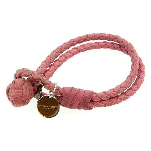 Bracciale Bottega Veneta Braccialetto Intrecciato Rosa Donna Autentico Usat