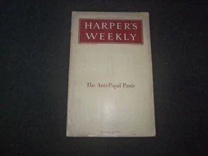 1914 JULY 18 HARPER'S WEEKLY MAGAZINE - THE ANTI-PAPAL PANIC - SP 1520A - Imagen 1 de 6