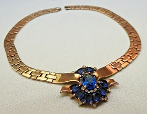 Gargantilla collar raro vintage 1948 corona trifari pat 151535 signo Alfred Philippe 344 k - Imagen 1 de 4