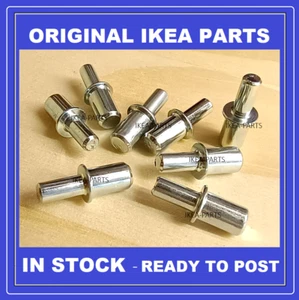IKEA GNEDBY SHELF SUPPORTS 139240 PINS FIXINGS GENUINE PARTS x8 - Picture 1 of 4