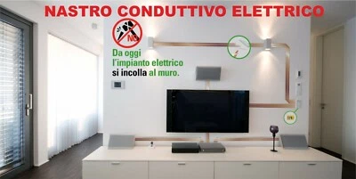 Filo Elettrico Piatto CERTIFICATO Nastro Adesivo Conduttivo e Connettori NexTape