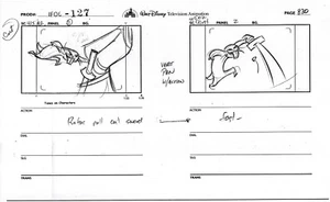 Disney's KIM POSSIBLE 2002 COPIA de estudio página de guión gráfico Walt Disney Studios #GB - Imagen 1 de 4
