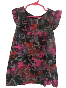 DKNY Girls Black Floral Dress, GIRLS, Size 5 - Picture 1 of 6