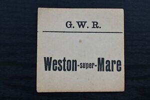 Great Western Railway Luggage Label WESTON-SUPER-MARE (Ref-F1)