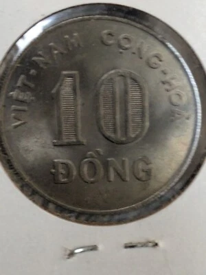 Vietnam (Estado de Vietnam del Sur) 10 dongs 1964 cobre-níquel KM#8 sin circular Foto 1 de 2