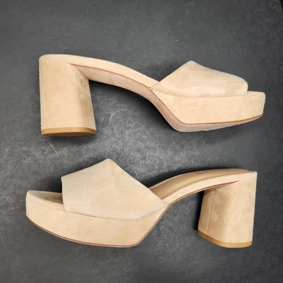 Veronica борода сандалии женщин 10 серый замшевый Дали платформе каблуки слайд новый $350 - Изображение 1 из 4