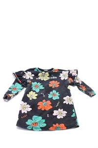 Top Marc Jacobs bambina stampa grafica girocollo con volant manica lunga nero taglia 8 - Foto 1 di 2