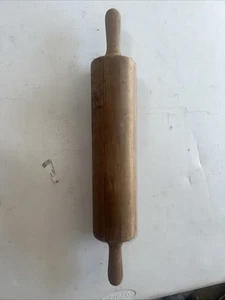 Vintage Holz Nudelholz 24” insgesamt, 15” Rollfläche. 4" Durchmesser - Bild 1 von 8