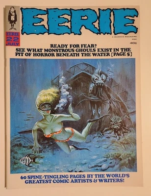 Eerie #22 (1969, Warren) VF/NM B&W Magazine-Sized Horror - Image 1 of 2