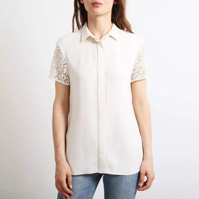 Camisa Burberry para mujer 100 % seda hombre blanca talla US4 Foto 1 de 4
