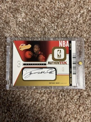 /150 Auto 2003-04 Fleer Authentix Dwyane Wade Rookie RC Autograph - Image 1 of 2