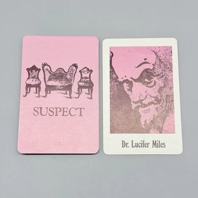Whodunit 1985 Mystery Detective Board Game Replacement 10 Pink Suspect Cards - Image 1 of 4