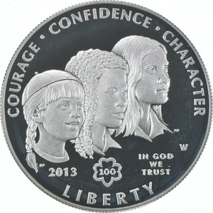 2013-W Proof Girl Scouts Commemorative Silver Dollar $1 *1639 - Picture 1 of 3
