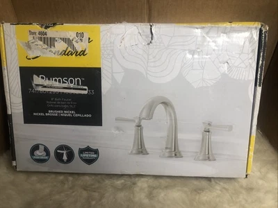 Grifo de baño American Standard Rumson 8" níquel cepillado/sin tapón de fregadero Foto 1 de 4