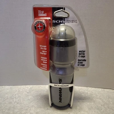 Schwinn Bike Bicycle Water Bottle & Cage Water Bottle Holds up to 23 oz. New - Image 1 of 2
