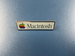 Vintage 1980’s Apple Macintosh Rainbow Logo Enamel Brass Pin Rare! - Picture 1 of 4