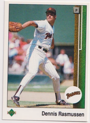 1989 Upper Deck #645 Dennis Rasmussen San Diego Padres - Image 1 of 2