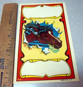 Etiqueta original vintage, etiqueta escoba de caballo de carrera 1920, excelentes gráficos y colores - Imagen 1 de 2