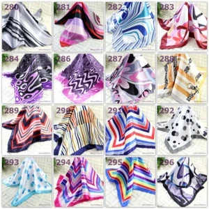 Neu 1 Stck. 60 cm/90 cm Mode Elegant Satin Damen Klein Quadrat Kopf Halstuch - Bild 1 von 78