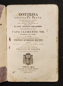 KURZCHRISTLICHE LEHRE BELLARMINO PAPST CLEMENS VIII THEOLOGIE - Bild 1 von 2
