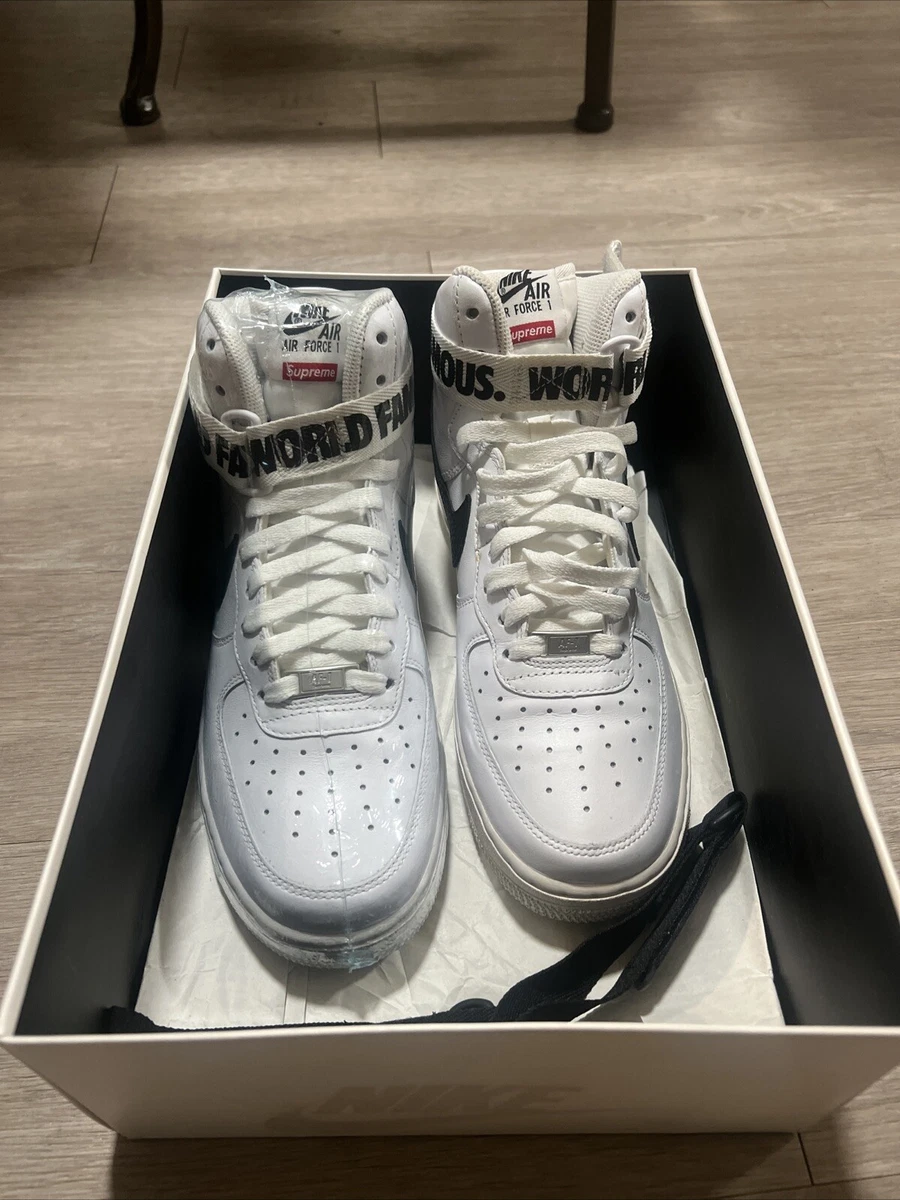 Nike Supreme x Air Force 1 Supreme High White | eBay