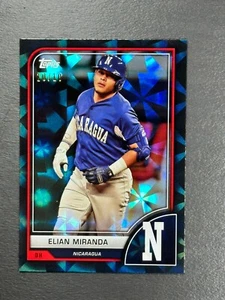 2023 Topps Clásico Mundial de Béisbol Elian Miranda DIFRACTOR NEGRO 10/10 #6 - Imagen 1 de 2