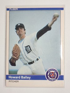 1984 Fleer Baseball Howard Bailey #75 Detroit Tigers
