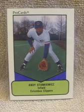 ANDY STANKIEWICZ 1990 ProCards Minor league baseball COLUMBUS CLIPPERS #335