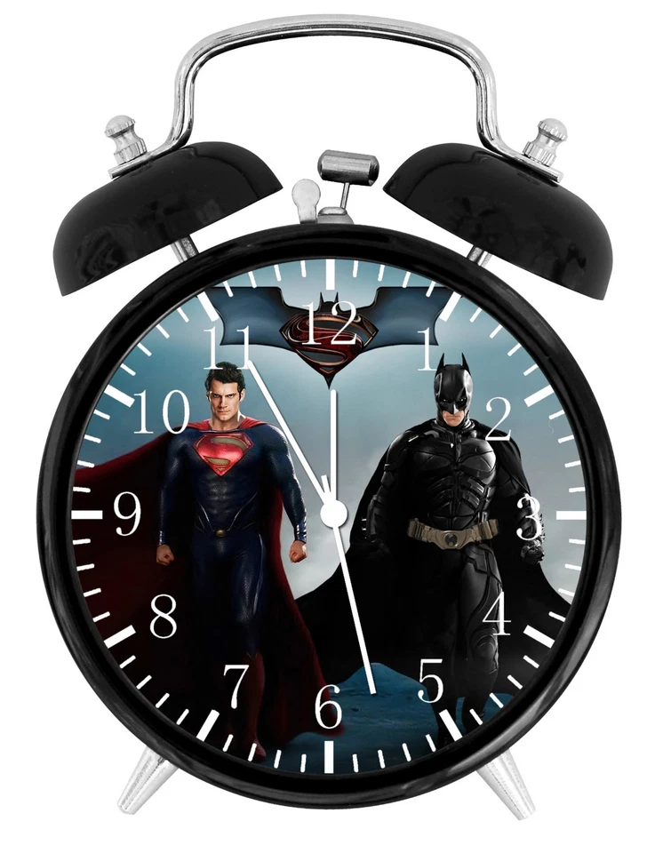 Reloj Despertador Escritorio Superman Batman 3.75" Decoración Hogar u Oficina E111 Bonito Para Regalo Foto 1 de 1