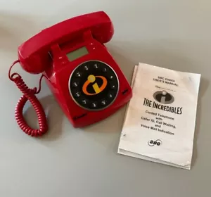 Disney Pixar The Incredibles Red Telephone Push Button Landline Phone No Cord - Picture 1 of 4