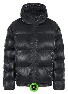 EMPORIO ARMANI EA7 WATER RESISTANT HOODED PADDED JACKET ALL-OVER LOGO L RRP £310 - Picture 1 of 5