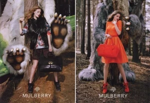 Mulberry Tim Walker Lindsey Wixson Blackheath Forest 2012 anuncio de revista de 4 páginas - Imagen 1 de 2