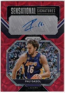 2022-23 Panini Prizm Pau Gasol Sensational Signatures Red Scope Auto - Picture 1 of 2