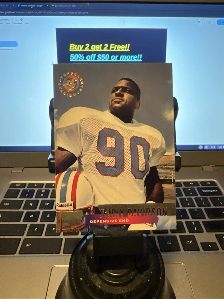 1995 TOPPS STADIUM CLUB KENNY DAVIDSON #133 HOUSTON OILERS  - Image 1 of 1