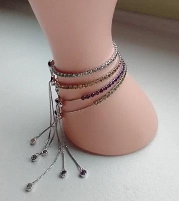 Brazalete con cordón de plata de ley y piedras preciosas - CITRINO Foto 1 de 4