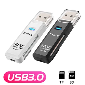 USB 3.0 2-w-1 SD / Micro SD Czytnik kart Wysoka prędkość do telefonu Aparat Karty pamięci - Zdjęcie 1 z 7