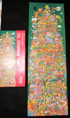 Vtg Springbok OH CHRISTMAS TREE! 700 PC Jigsaw Puzzle Panoramic MISSING 1 PIECE - Image 1 of 4