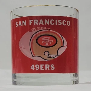 Bicchiere casco NFL San Francisco 49s anni 70 whisky lowball vetro Houze art 3D - Foto 1 di 10