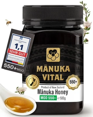 Manuka Vital Honey MGO 550+, 500g ⭐ The Original from New Zealand, Lab Tested - Image 1 of 4