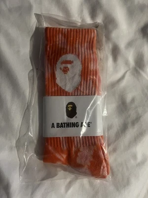 Calcetines Bape A Bathing Ape Crew Naranja Tie Dye - Talla Única Foto 1 de 2
